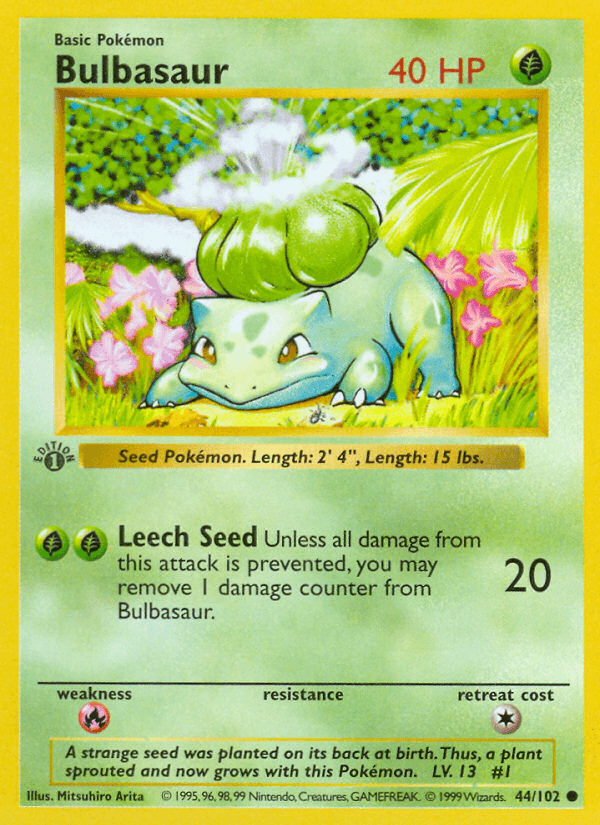 Pokémon 1st Edition Base-Set Common reference photo 1