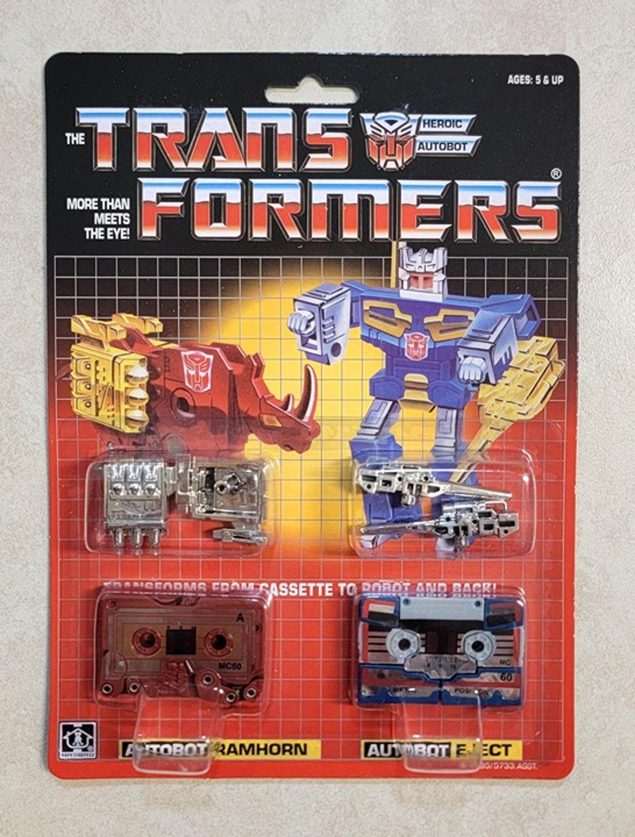 TRANSFORMERS G1 RAMHORN EJECT US SELLER MOSC RARE! AUTOBOT BLASTER CASSETTES reference photo 1